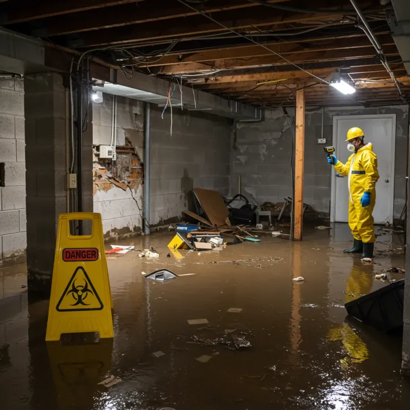 Flooded Basement Electrical Hazard in West Bountiful, UT Property