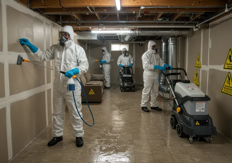 Basement Moisture Removal and Structural Drying process in West Bountiful, UT